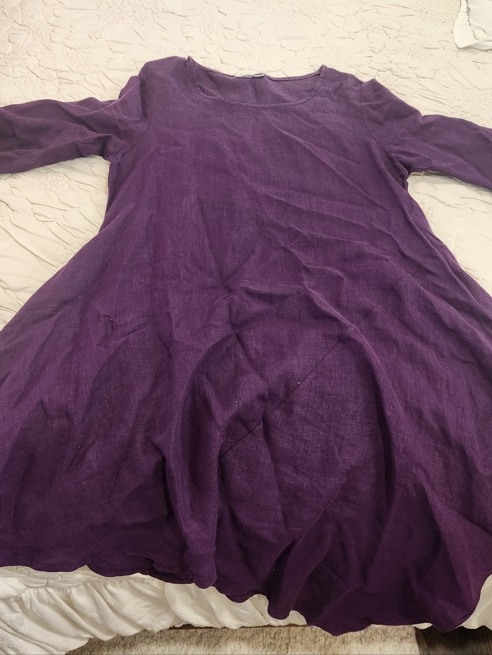 Bryn Walker Purple Linen Top with Cream Lining